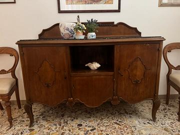 Madia credenza stile liberty in legno e marmo