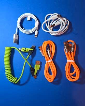 Set di 5 Cavi Assortiti Smartphone Misti 