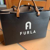 FURLA VARSITY STYLE Borsa Shopping L Nero