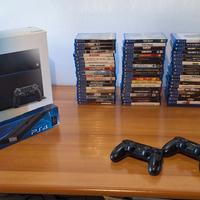 PS4 + Vertical Stand + 2 Joistick + 60 Games!!