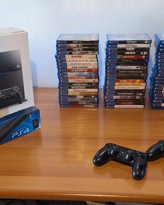 PS4 + Vertical Stand + 2 Joistick + 60 Games!!