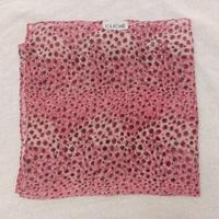 Foulard rosa e nero leopardato