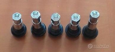 Valvole cromate per cerchi in lega