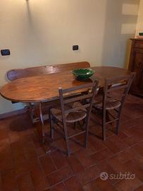 Tavolo legno 6 persone +panca