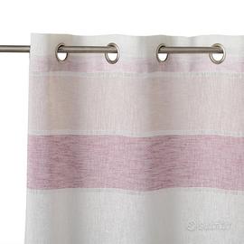 2 tende rosa, occhiello 140x280 cm