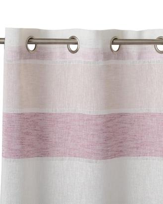 2 tende rosa, occhiello 140x280 cm