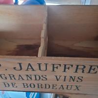 Cassa di legno vintage vino J.P. Jauffret Bordeaux