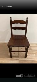 2 sedie in legno massello 