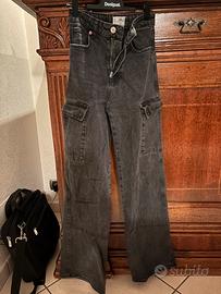 jeans nero cargo