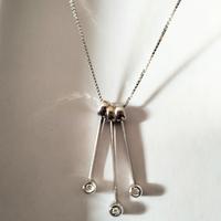 collier oro bianco 18 kt e brillanti