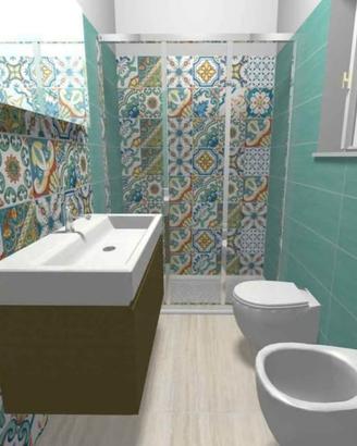 Piastrelle nuove Old Sax Rainbow Green + Decorazio