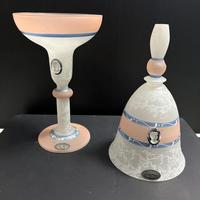 Set di campanella e portaoggetti in vetro MALPESO