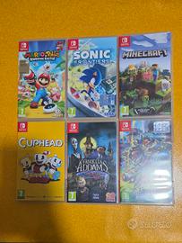 Lotto 6 Giochi Nintendo Switch - Minecraft, Mario