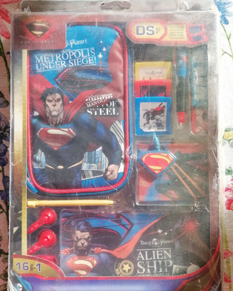 Kit 16 in 1 accessori 3ds xl DSi DS Man of steel