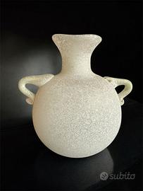 Vaso in vetro di Murano stile scavo