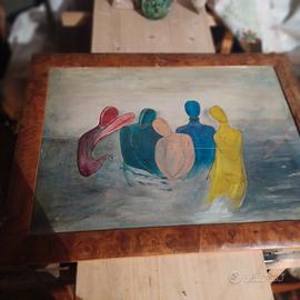 Quadro metafisico olio su tela (1988)