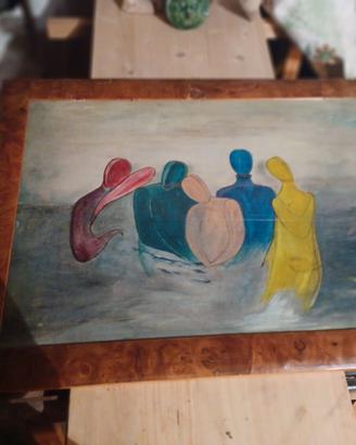 Quadro metafisico olio su tela (1988)