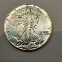 Liberty Usa 1 oncia 999 argento 1988