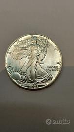 Liberty Usa 1 oncia 999 argento 1988