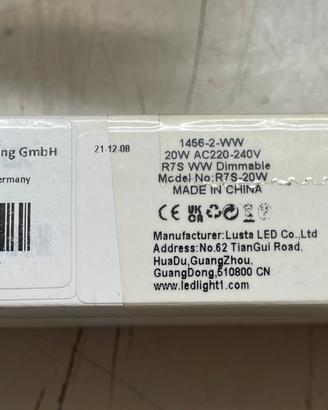 Lampade led attacco alogena 118 mm, 17w