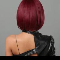 parrucca donna bordeaux 