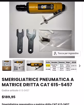 Smerigliatrice pneumatica Cat 