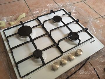 Piano cottura fornello Glem bianco