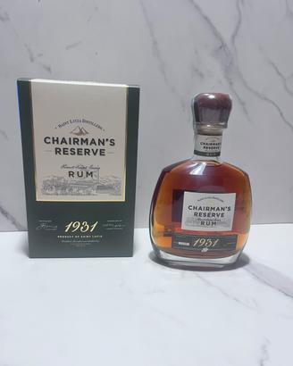 Chairman’s rum reserve 1931