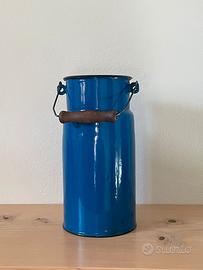 Contenitore Latte in metallo smaltato Blu 3Lt