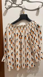 Blusa maglia “Imperial” bianca  made in Italy