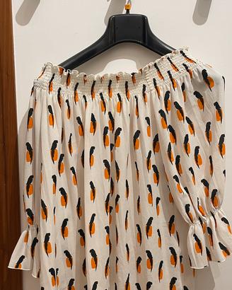 Blusa maglia “Imperial” bianca  made in Italy