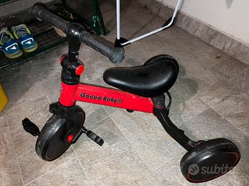 Triciclo bambini con pedali regolabile