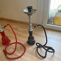 Narghile Shisha Hookah rosso e  nero