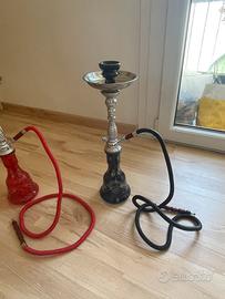 Narghile Shisha Hookah rosso e  nero