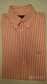Camicia Les Copains quadretti arancione 