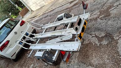 Carrello Ellebi x 3 moto gommato nuovo - targato