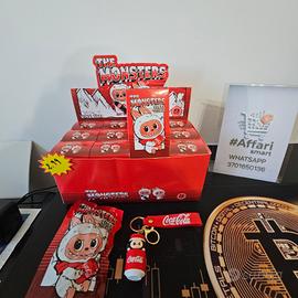 portachiavi Labubu monster coca cola vinyl face 
