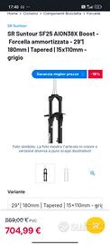 forcella suntour 29 Aion 38x PCS 2ct 170mm