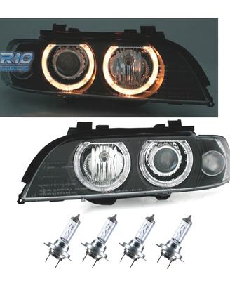 FARI BMW E39 95-00 OCCHI ANGEL FONDO NERO