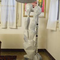 Lampada artistica in legno