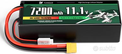 Batteria LiPo 11.1V 7200mAh 120C XT90 RC