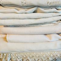 Lenzuola antiche in lino anni '30-'40