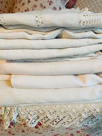 Lenzuola antiche in lino anni '30-'40