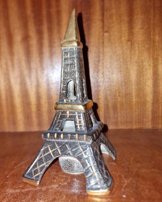 Portacandela a forma di Tour Eiffel in ceramica