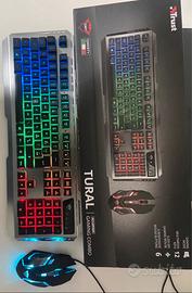 tastiera e mous gaming Trust Tural -RGB