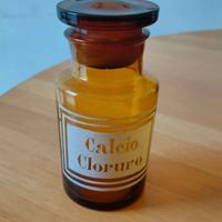 Antico VASO Farmacia CALCIO CLORURO  vetro ambrato