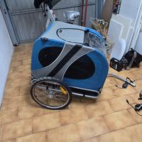 trasportino carrello trasporto cani per bici