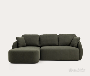 Divano letto Laira KAVE HOME 3 posti  verde scuro