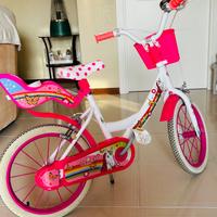 Bicicletta bambina Unicorno 16 pollici con rotelle