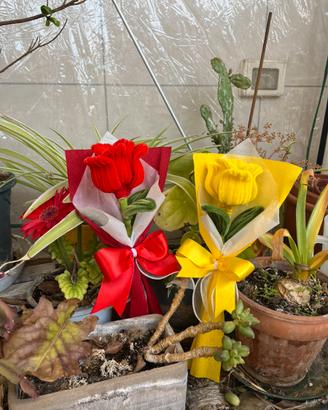 Rosa fatta a mano con scovolini 🌹, idea decorativa